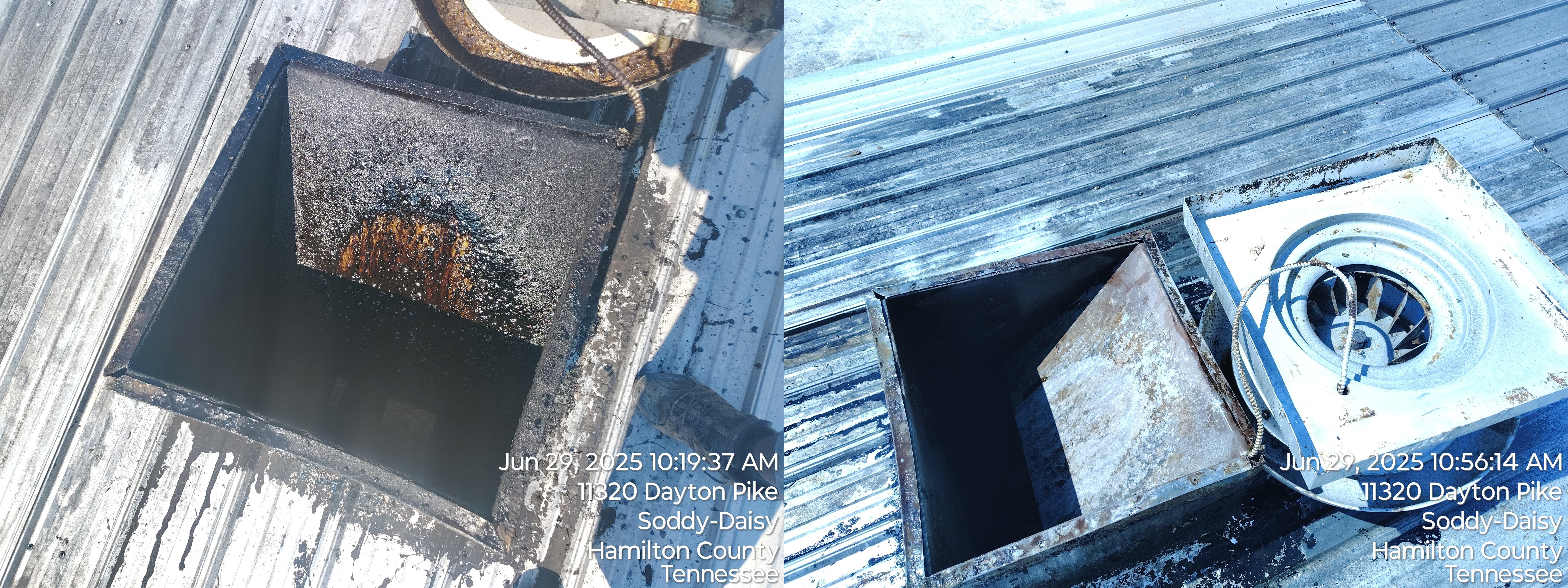 Rooftop exhaust fan cleaning